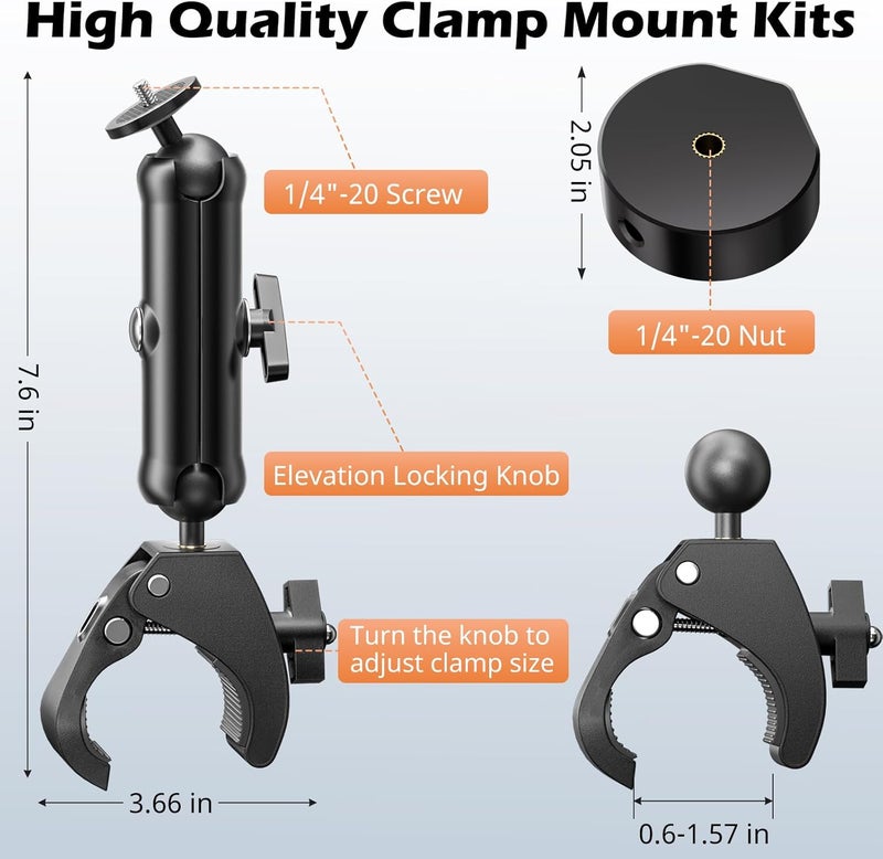 UBeesize Starlink Mini Mount 2025, Adjustable Roof Rack RV Pole Mount Kits for Starlink, Clamp Bracket Mounting Accessories for Mini Satellite Star Link, Compatible with Original Pipe Adapter - Image 4